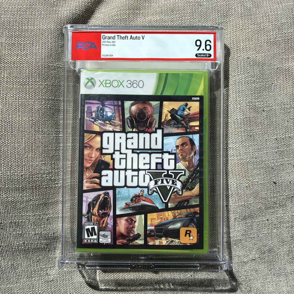 Grand Theft Auto V 5 (Xbox 360, 2013) Sealed PSA GRADED 9.6 B+